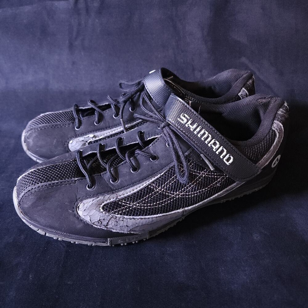 Shimano Mens Cycling Black Biking Shoes Triathlon SH-FN20 Size 10 EU 43 Black